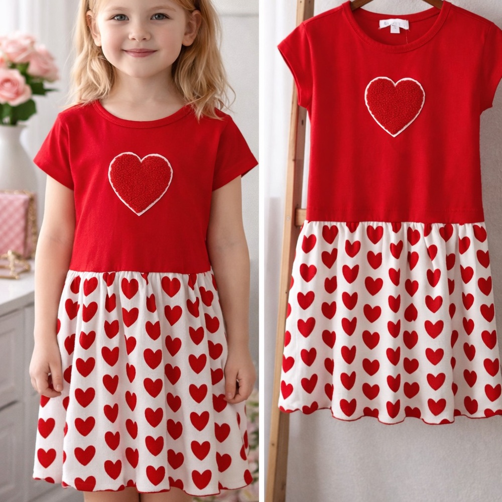 Red Heart Dress for Kids